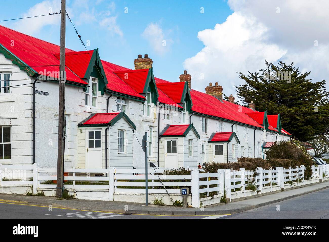 Marmont Row, Stanley, Falklandinseln, Samstag, 02. Dezember, 2023. Foto: David Rowland / One-Image.com Stockfoto