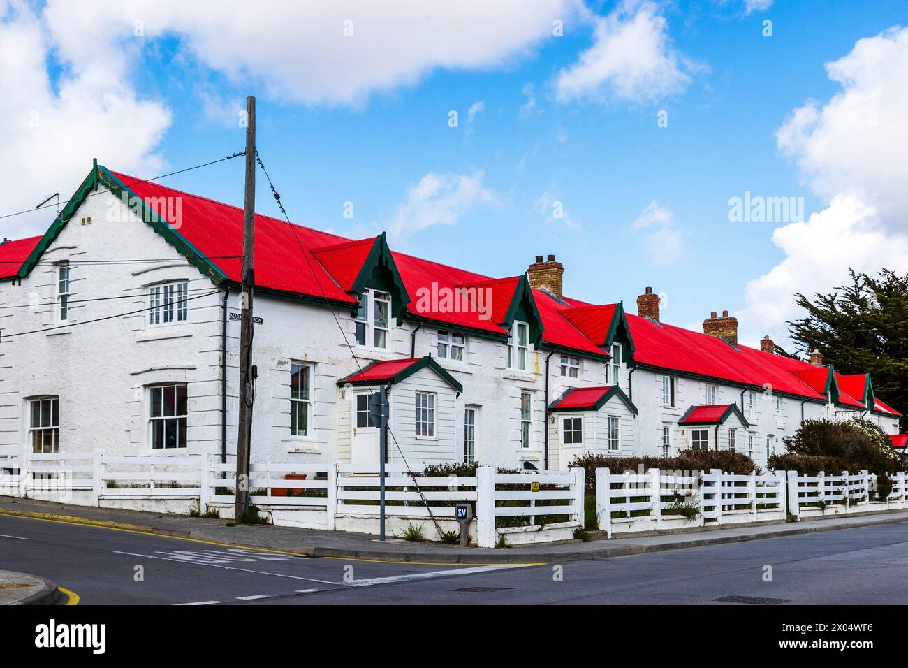 Marmont Row, Stanley, Falklandinseln, Samstag, 02. Dezember, 2023. Foto: David Rowland / One-Image.com Stockfoto