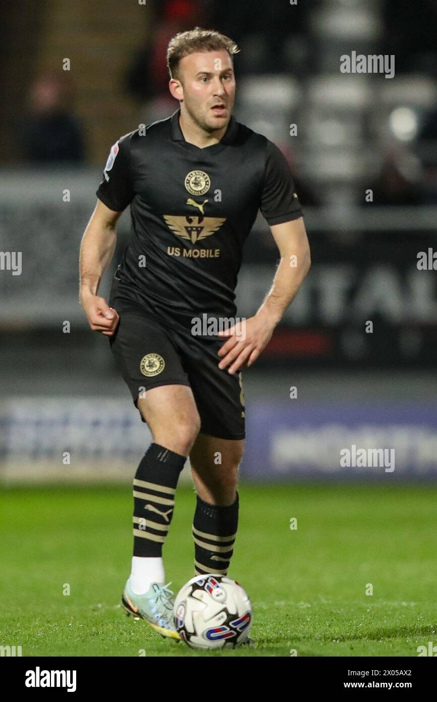 Herbie Kane von Barnsley während des Spiels Stevenage gegen Barnsley in der Sky Bet League 1 im Lamex Stadium, Stevenage, Großbritannien. April 2024. (Foto: Alfie Cosgrove/News Images) in Stevenage, Großbritannien am 10.04.2024. (Foto: Alfie Cosgrove/News Images/SIPA USA) Credit: SIPA USA/Alamy Live News Stockfoto