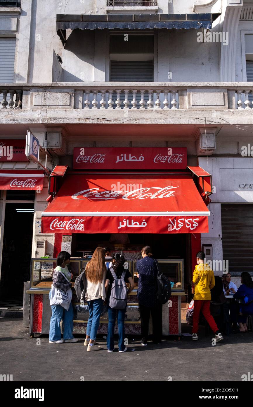 Vom Place des Nations Unies bis Casablanca am 5. Oktober 2023. Casablanca, eine sich schnell entwickelnde Stadt, ist die wirtschaftliche Hauptstadt Marokkos und der Stockfoto