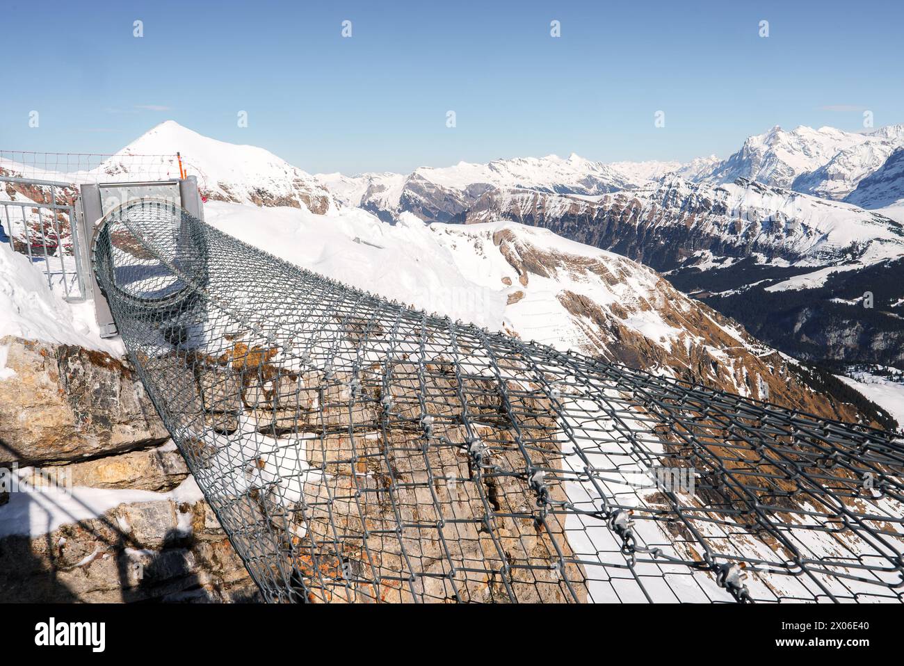 Atemberaubender Blick Auf Die Alpen, Skigebiet Murren, Schweiz Stockfoto