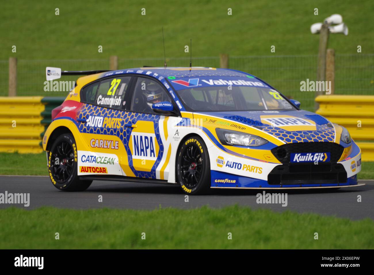 Dalton auf Tees, 10. April 2024. Dan Cammish fuhr einen Ford Focus ST für NAPA Racing UK während eines BTCC-Testtages auf dem Croft Circuit. Quelle: Colin Edwards/Alamy Live News Stockfoto