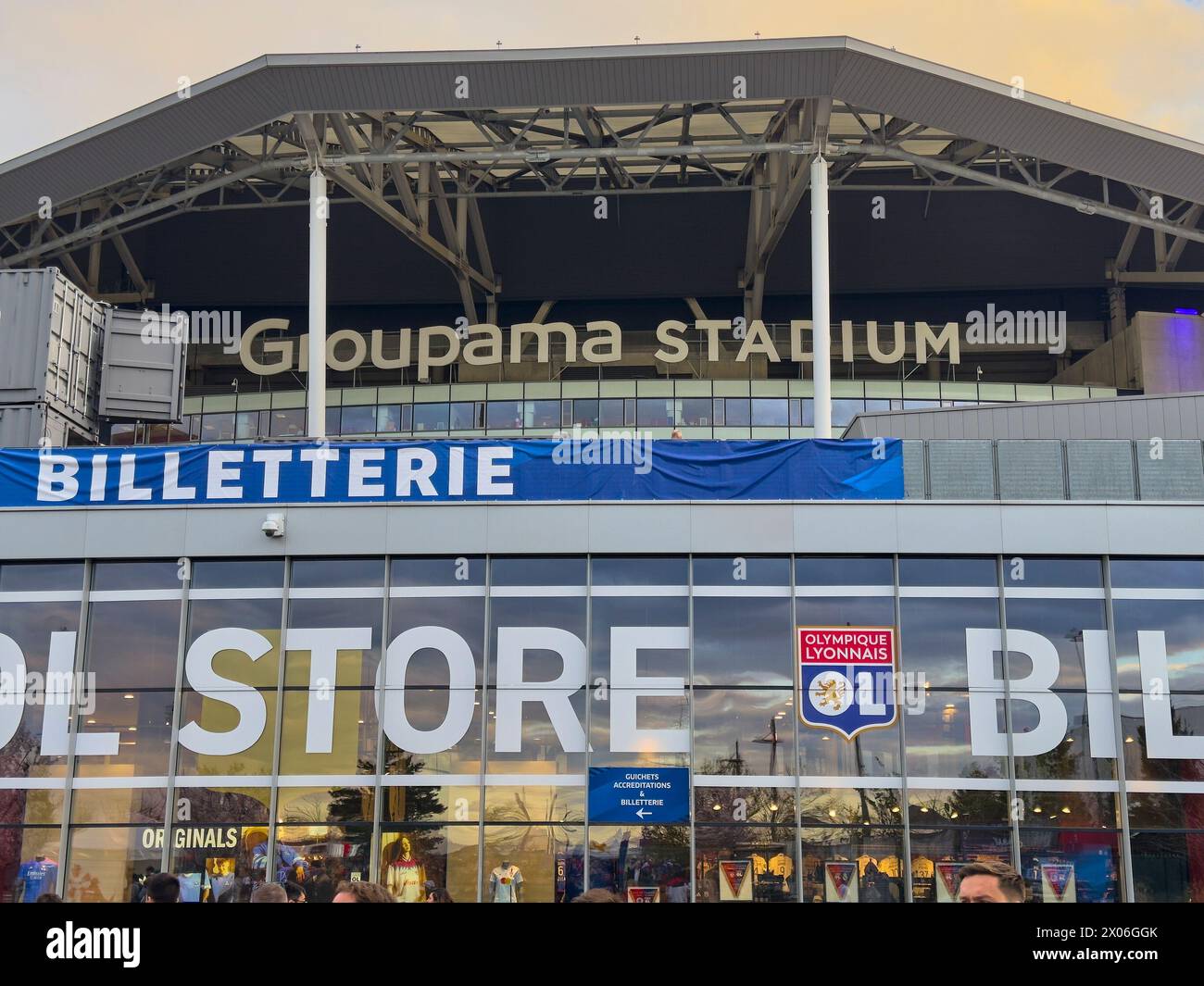 Groupama Stadion vor dem Freundschaftsspiel FRANKREICH - DEUTSCHLAND 0-2 FRANKREICH - DEUTSCHLAND 0-2 in Vorbereitung auf die Europameisterschaft 2024 am 23. März 2024 in Lyon, Frankreich. Fotograf: ddp-Bilder/Sternbilder Stockfoto