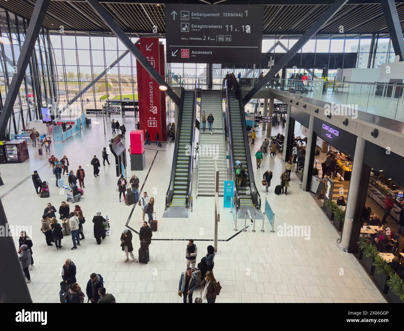 Flughafen Lyon Saint-Exupery am 23. März 2024 in Lyon, Frankreich. Fotograf: ddp-Bilder/Sternbilder Stockfoto