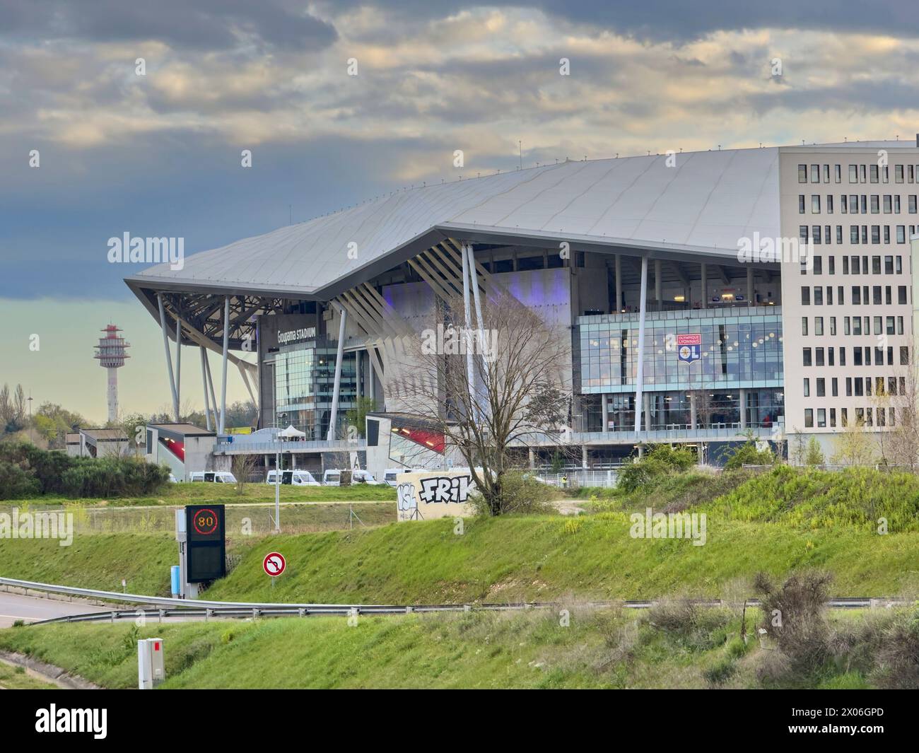 Groupama Stadion vor dem Freundschaftsspiel FRANKREICH - DEUTSCHLAND 0-2 FRANKREICH - DEUTSCHLAND 0-2 in Vorbereitung auf die Europameisterschaft 2024 am 23. März 2024 in Lyon, Frankreich. Fotograf: ddp-Bilder/Sternbilder Stockfoto