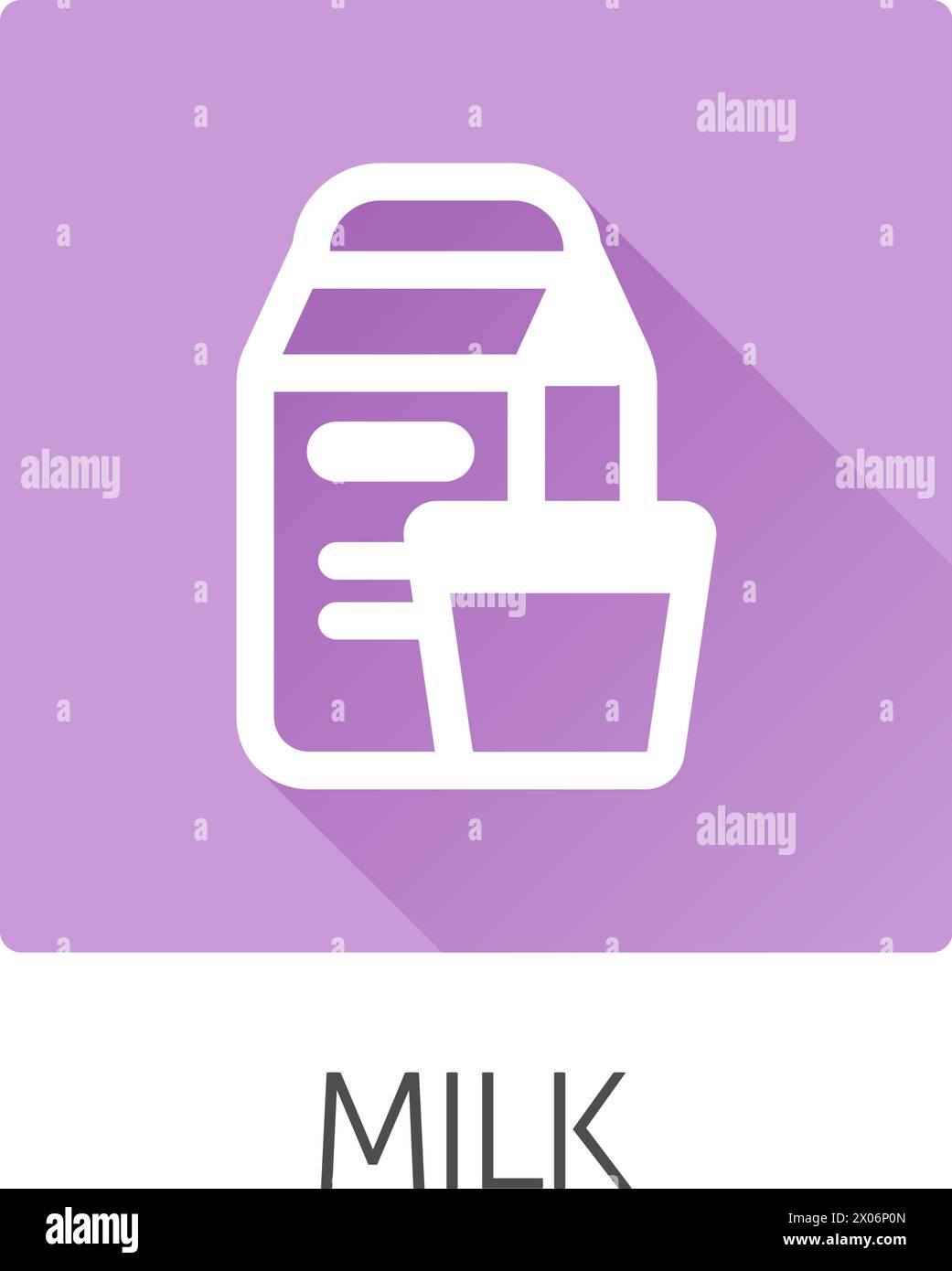 Milch Milchprodukte Lactose Karton Glas Nahrungsmittelallergien Symbol Stock Vektor