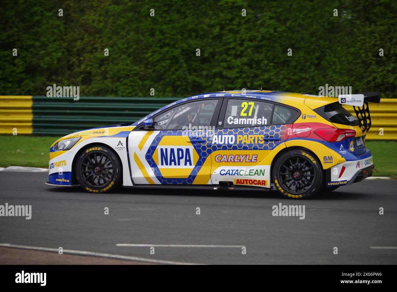 Dalton auf Tees, 10. April 2024. Dan Cammish fuhr einen Ford Focus ST für NAPA Racing UK während eines BTCC-Testtages auf dem Croft Circuit. Quelle: Colin Edwards/Alamy Live News Stockfoto