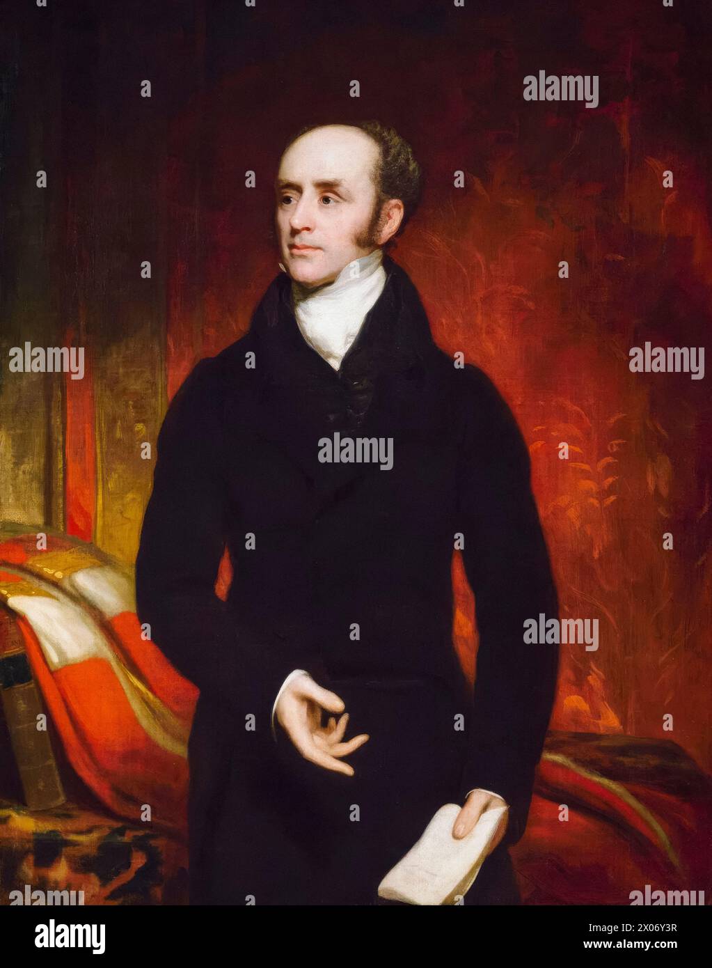 Charles Grey, 2. Earl Grey (1764–1845), bekannt als „Viscount Howick“, Whig-Politiker und Premierminister des Vereinigten Königreichs von 1830 bis 1834. Namensgeber von Earl Grey Tea, Porträtgemälde in Öl auf Leinwand von Thomas Phillips, um 1820 Stockfoto