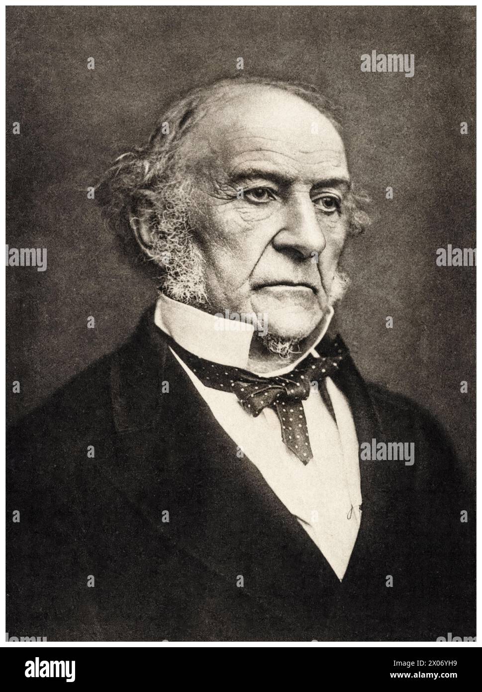 William Gladstone (William Ewart Gladstone, 1809–1898), liberaler Politiker und vierfacher Premierminister des Vereinigten Königreichs 1868–1874, 1880–1885, Februar–Juli 1886 und 1892–1894, Porträtfotografie von Samuel Alexander Walker, 1892 Stockfoto