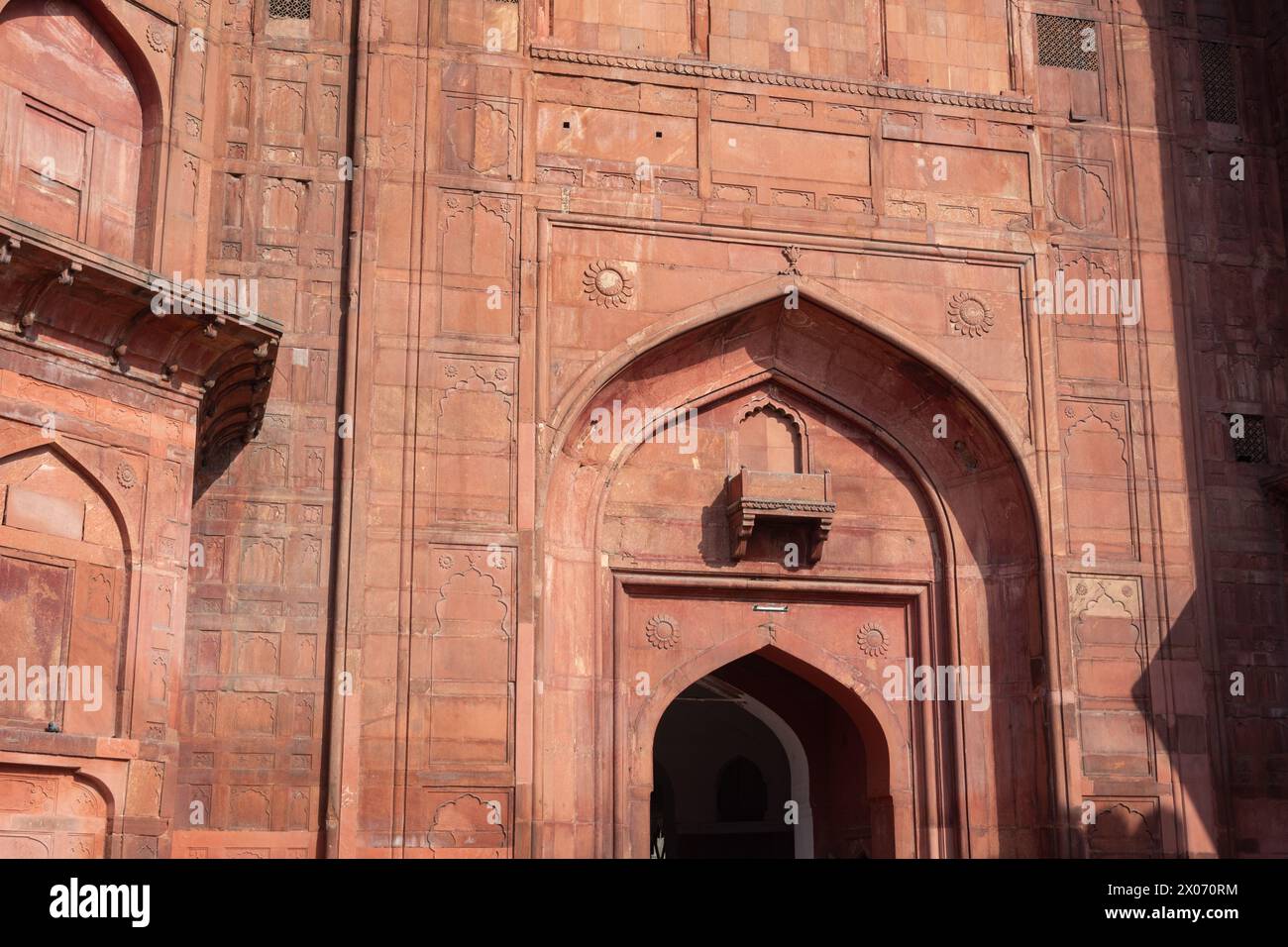 Red Fort in Delhi, Indien. UNESCO-Weltkulturerbe Stockfoto