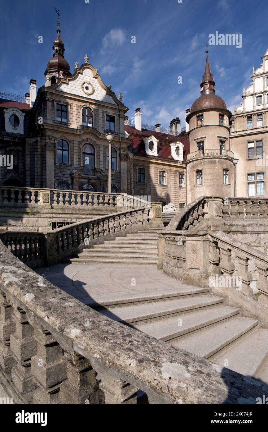 Schloss Moszna, Polen Stockfoto