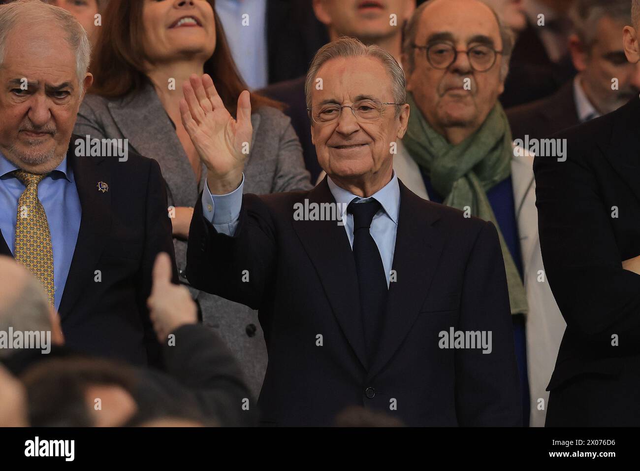 Madrid, Spanien. April 2024. Florentino Perez, Präsident von Real Madrid beim Spiel der UEFA Champions League in Santiago Bernabau, Madrid. Der Bildnachweis sollte lauten: Paul Terry/Sportimage Credit: Sportimage Ltd/Alamy Live News Stockfoto