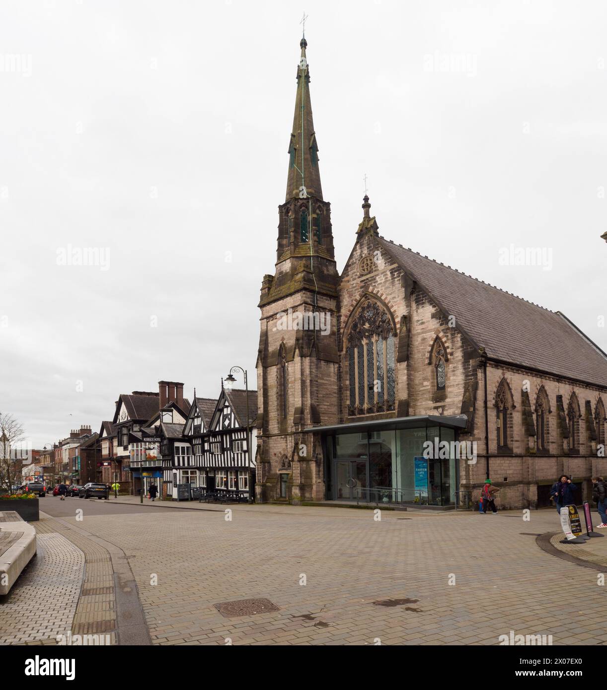 Derby Street, Leek, Holy Trinity Church Stockfoto