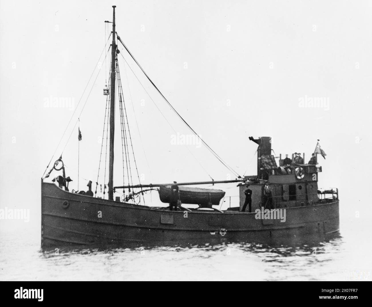 Ein Dampfpuffer von 140 Tonnen Verdrängung ist Teil der britischen Handelsflotte. Stockfoto