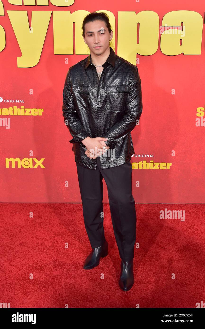 Sebastian Amoruso bei der Premiere der HBO-Miniserie „The Sympathizer“ im Paramount Theater. Los Angeles, 09.04.2024 Stockfoto