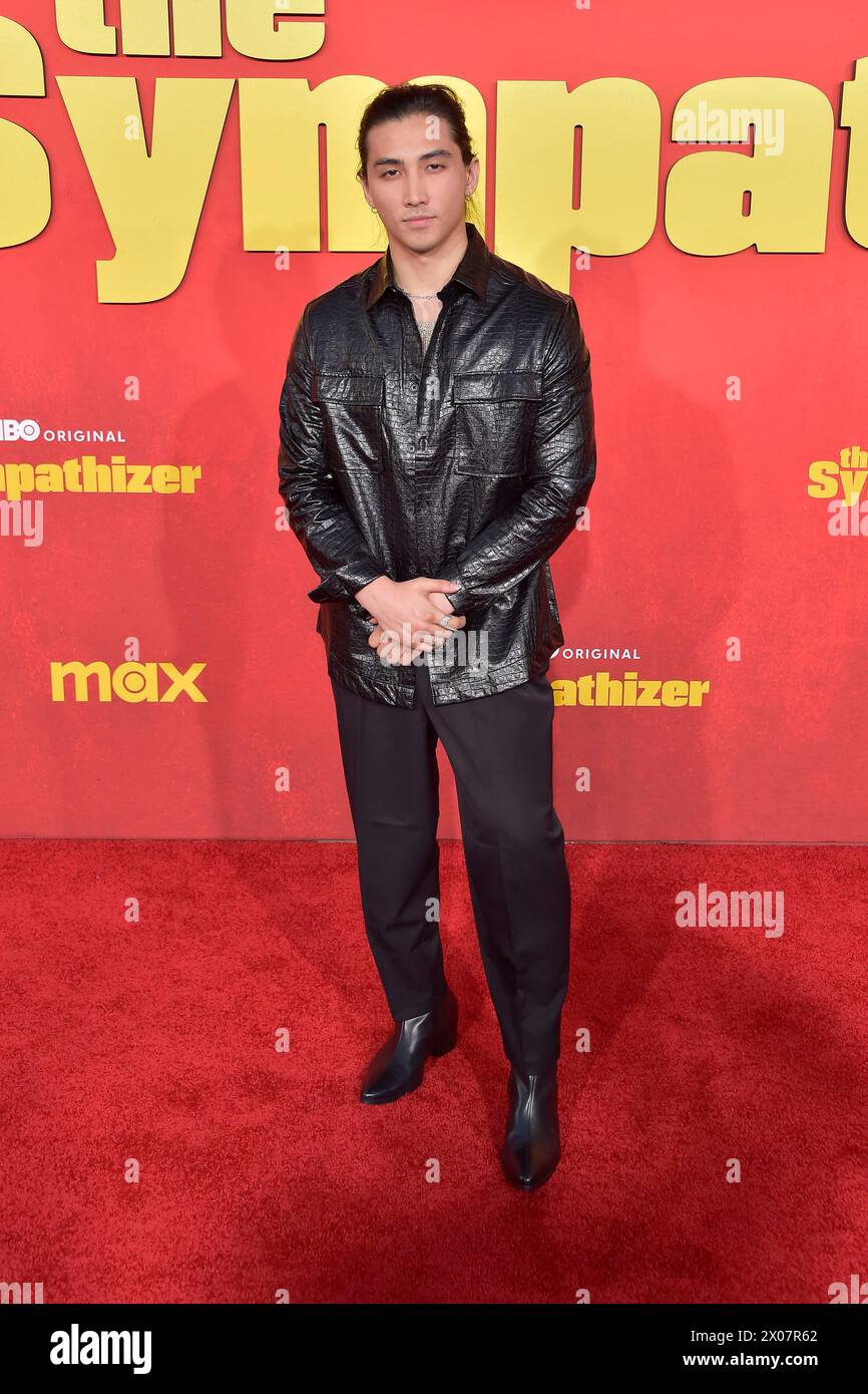 Sebastian Amoruso bei der Premiere der HBO-Miniserie „The Sympathizer“ im Paramount Theater. Los Angeles, 09.04.2024 Stockfoto