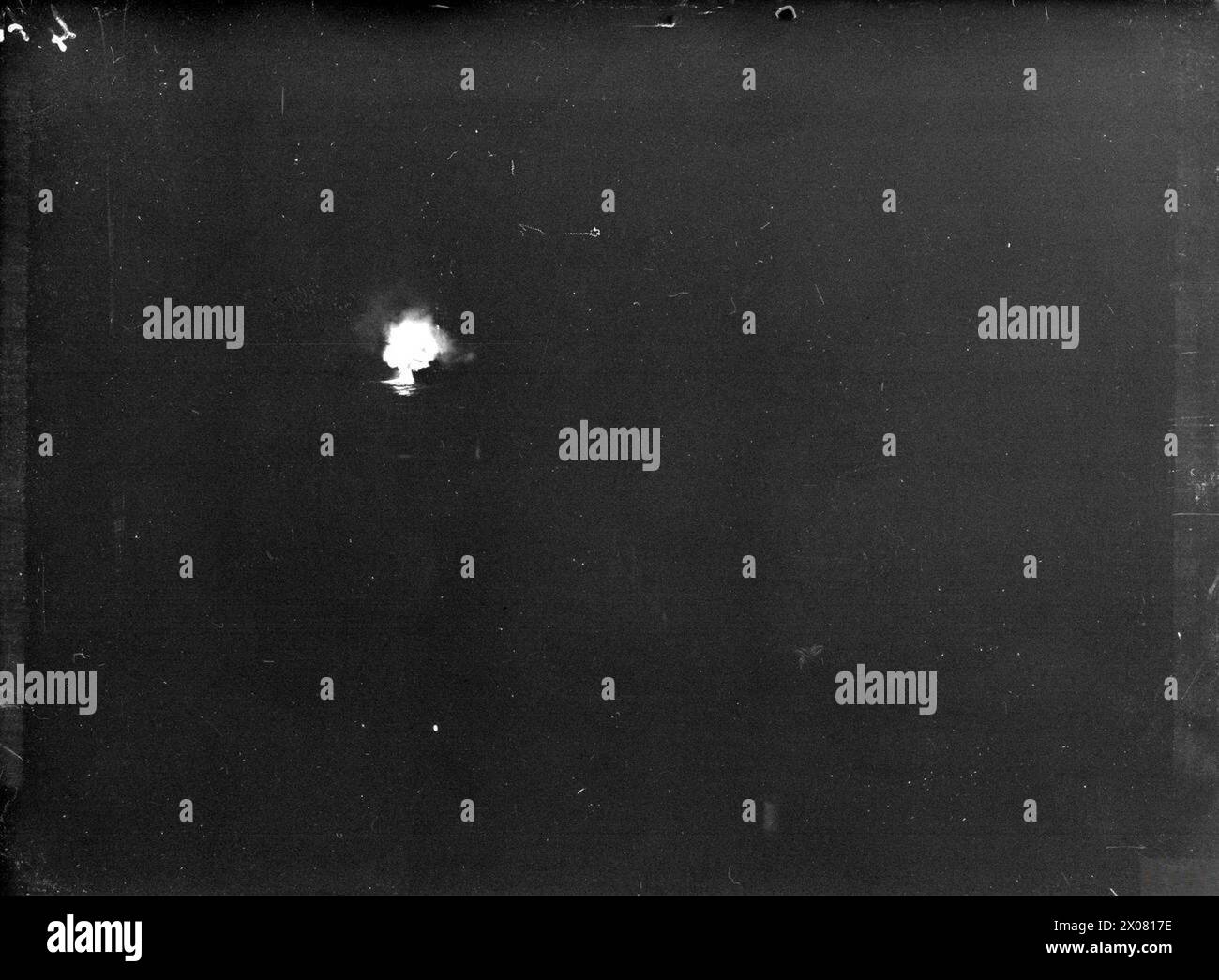 Die HMS Apollo und die Home Fleet greifen vom 11. Bis 12. Januar 1944 einen feindlichen Konvoi an, der Kriegsvorräte vor Norwegen transportiert. Stockfoto