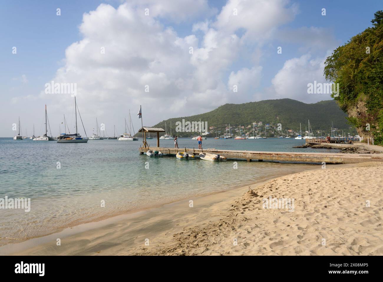 Princess Margaret Beach, Bequia Island, St. Vincent und die Grenadinen, Karibik Stockfoto