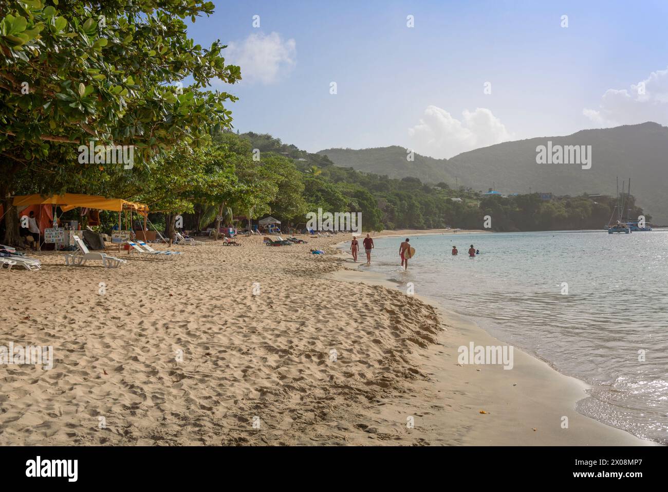 Princess Margaret Beach, Bequia Island, St. Vincent und die Grenadinen, Karibik Stockfoto