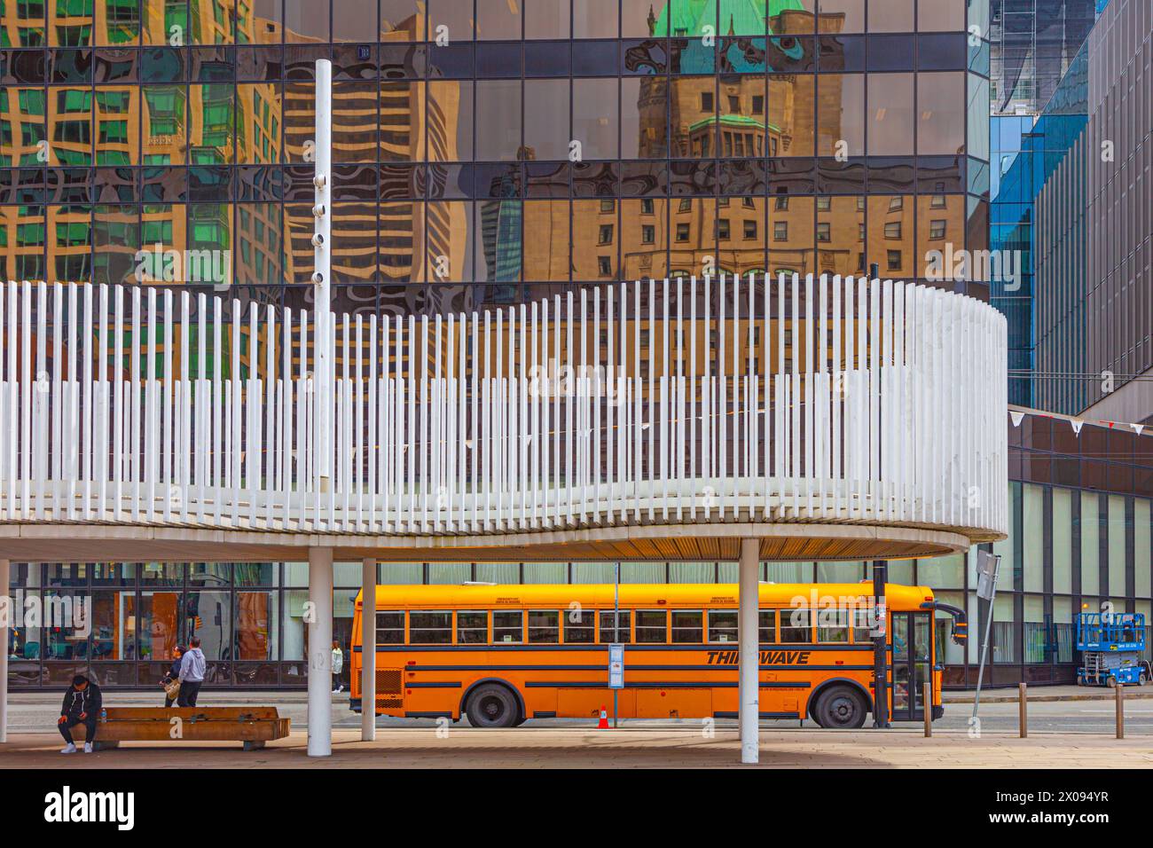 Vancouver Art Gallery Plaza im Zentrum von Vancouver Kanada Stockfoto