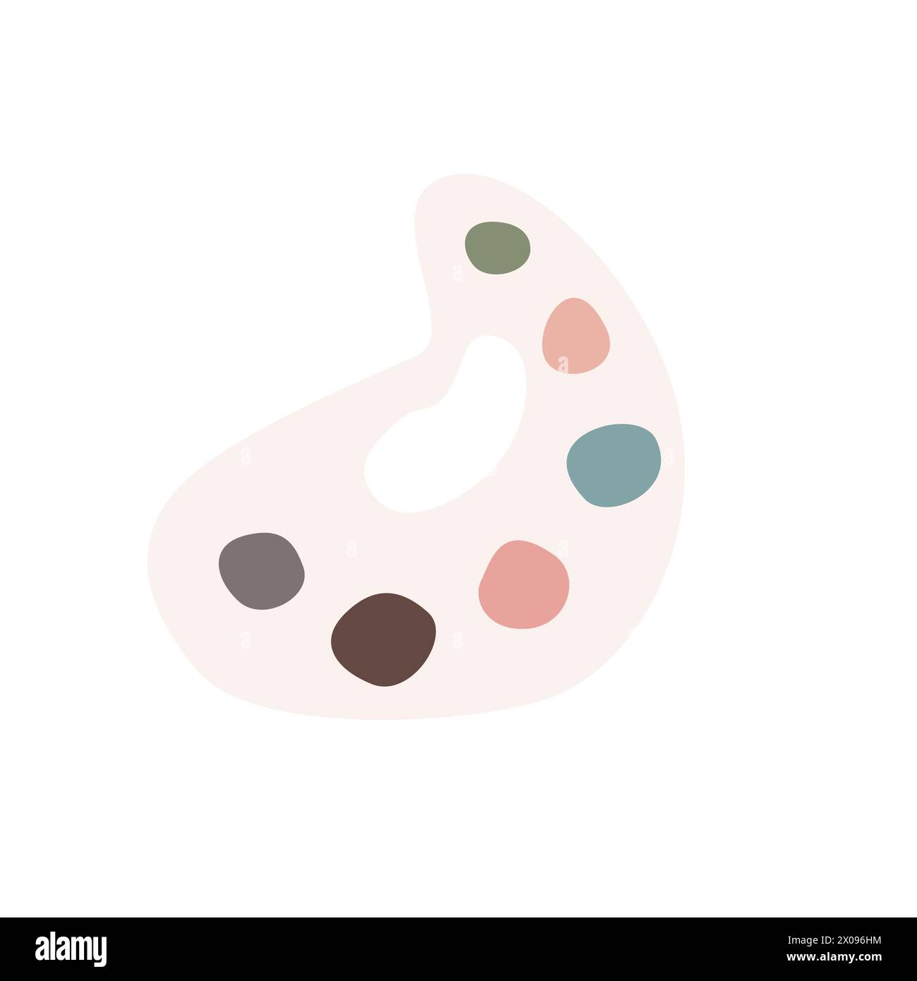 Malutensilien, Farbpaletten, bunte Tuben, Aquarelle, Ölfarben, Acrylfarben. Vektorillustration kann für Textil-, Poster- und Stoffdesign verwendet werden. Pastellfarben im Boho-Stil. Stock Vektor