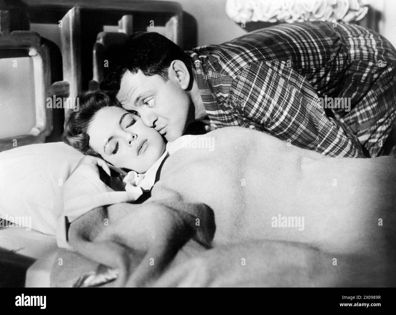 Betsy Drake, Tony Randall, am Set des Films will Success Spoil Rock Hunter?, 20th Century Fox, 1957 Stockfoto