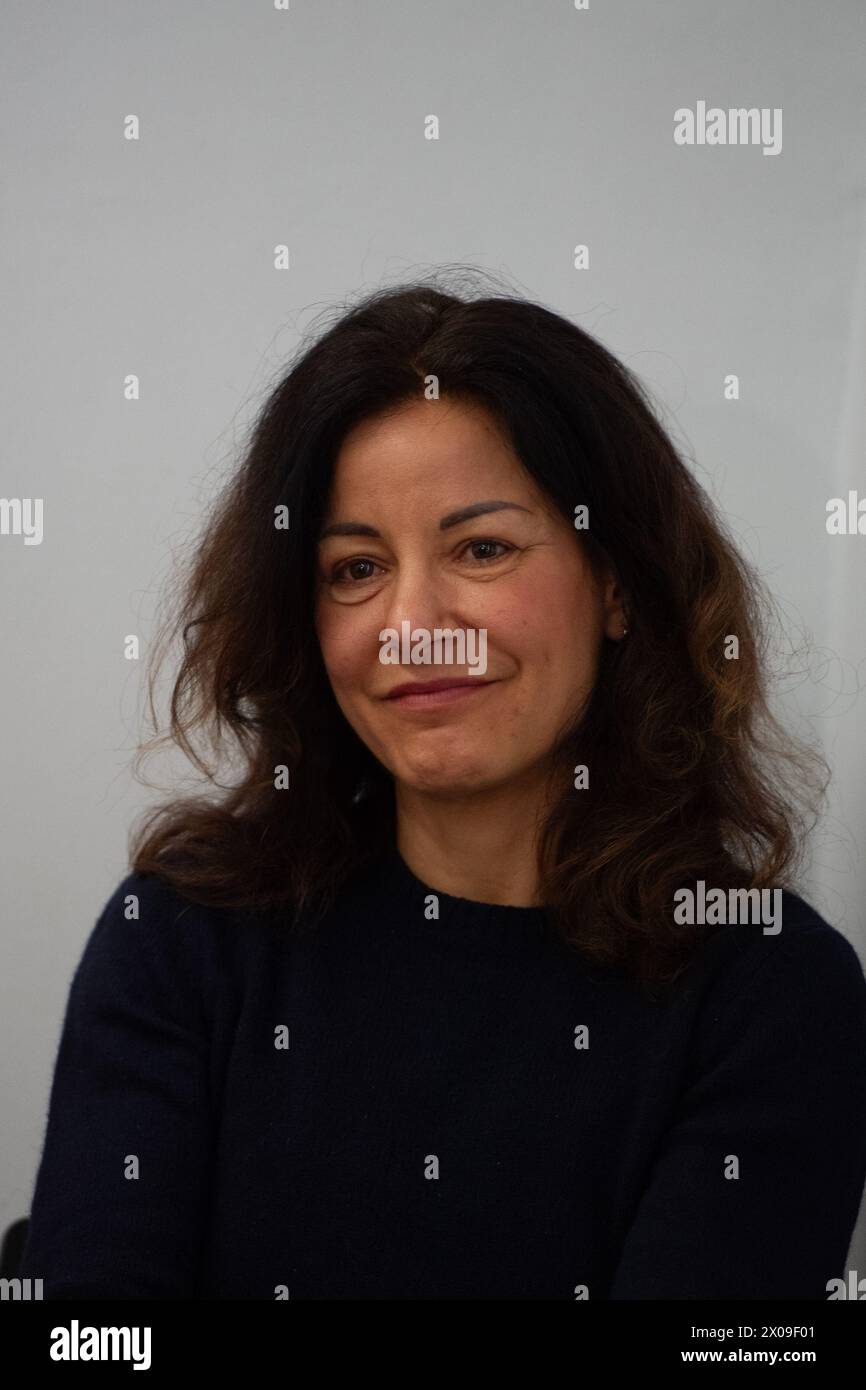 Torino, Italien. April 2024. durante l'inaugurazione del Opening bar robotizzato e Panel „Tech & the City' a Torino, Italia - Cronaca - giovedi 10 april 2024 - ( Foto Alberto Gandolfo/LaPresse ) Paola Pisano, ehemaliger Minister für technologische Innovation und digitalen Wandel und Professor am UniTo während der Eröffnung der Robotic Bar und des „Tech & the City“-Panels die Eröffnung des in Turin, Italien - Mittwoch, 10. April 2024 - Nachrichten - ( Foto Alberto Gandolfo/LaPresse ) Credit: LaPresse/Alamy Live News Stockfoto