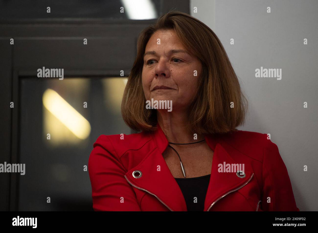 Giuliana Mattiazzo, professoressa e Vice-Rettrice per l'Innovazione Scientifico-Tecnologica del Politecnico di Torino durante l'inaugurazione del Opening bar robotizzato e Panel „Tech & the City' a Torino, Italia - Cronaca - giovedi 10 april 2024 - ( Foto Alberto Gandolfo/LaPresse ) Giuliana Mattiazzo, Professor und Vizerektor für wissenschaftlich-technologische Innovation am Polytechnikum Turin. Im Rahmen der Robotic Opening Bar und des „Tech & the City“ Panels die Einweihung des in Turin, Italien - Mittwoch, 10. April 2024 - News - ( Foto Alberto Gandolfo/LaPresse ) Stockfoto