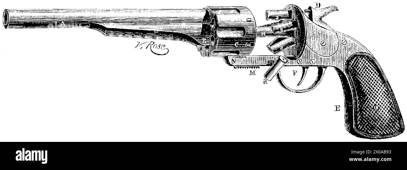 Amerikanischer Revolver. Stockfoto