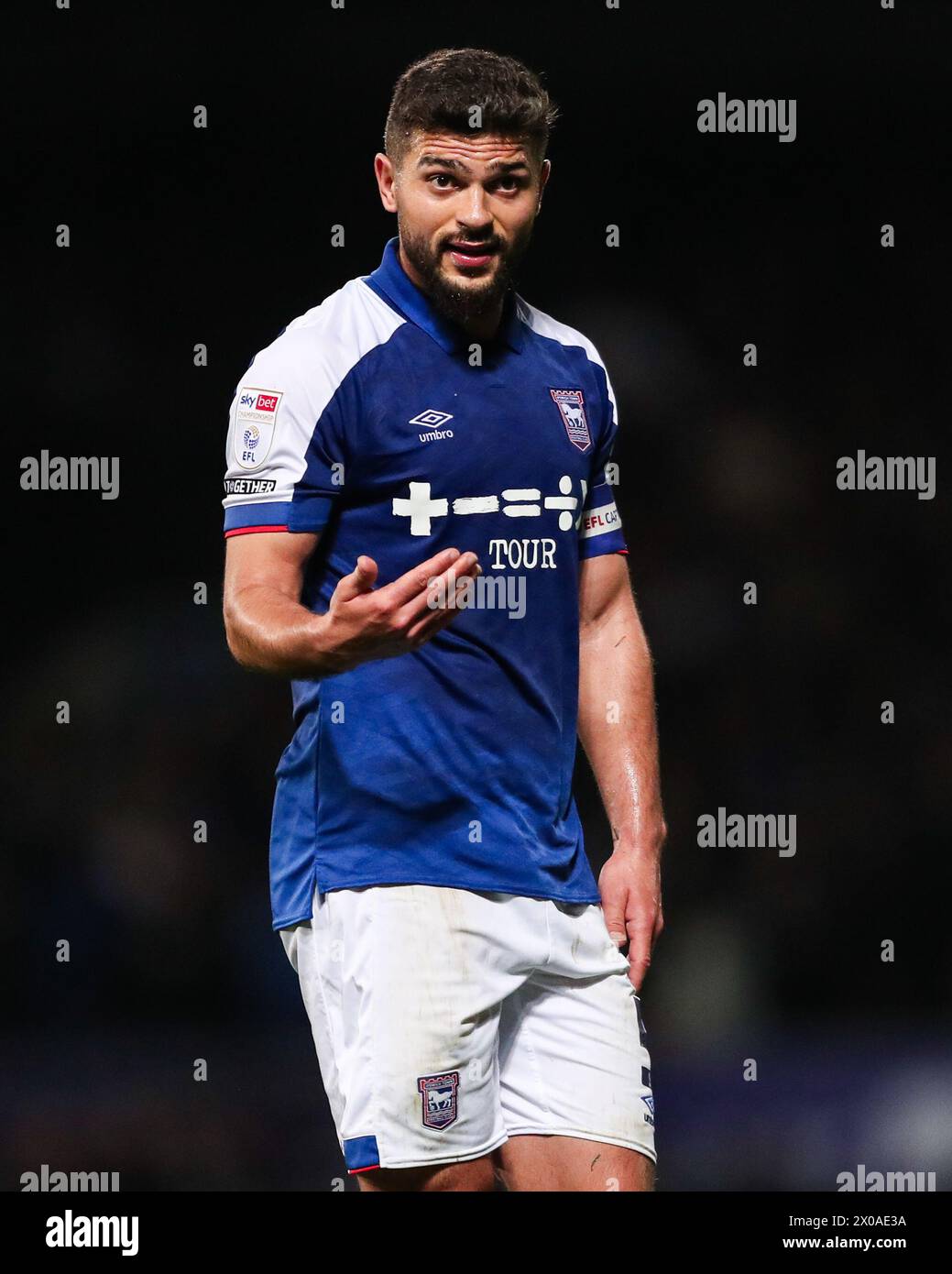 Ipswich, Großbritannien. April 2024. Sam Morsy von Ipswich Town im Einsatz beim Ipswich Town gegen Watford FC SKY Bet EFL Championship Match in Portman Road, Ipswich, England, Großbritannien am 10. April 2024 Credit: Every Second Media/Alamy Live News Stockfoto