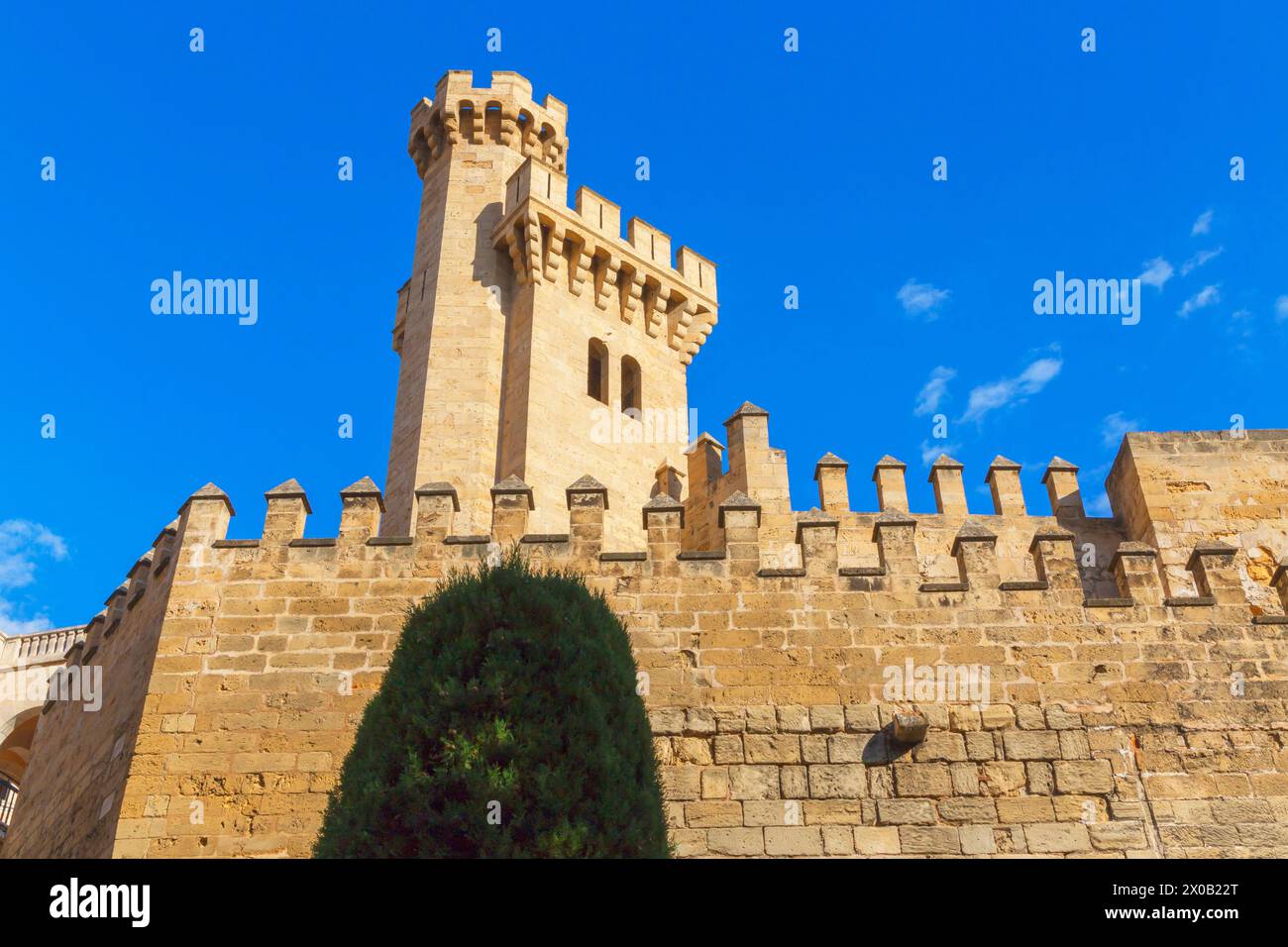 Almudaina Palace, Palma de Mallorca, Mallorca, Balearen, Spanien, Europa Stockfoto