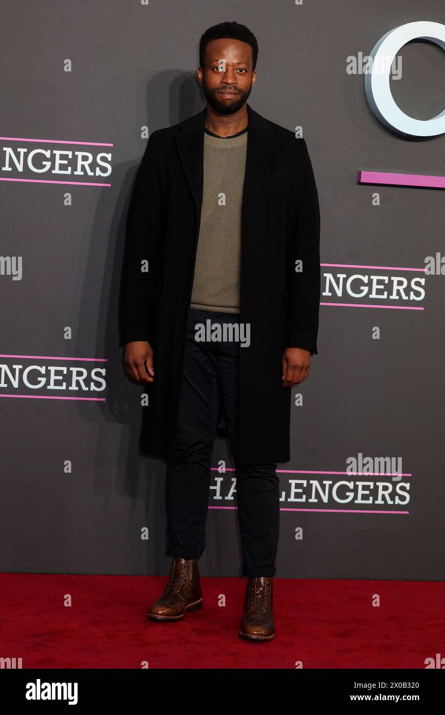 London, Großbritannien. April 2024. Clifford Samuel nimmt an der britischen Premiere von „Challengers“ am Odeon Luxe Leicester Square in London Teil. (Foto: Cat Morley/SOPA Images/SIPA USA) Credit: SIPA USA/Alamy Live News Stockfoto