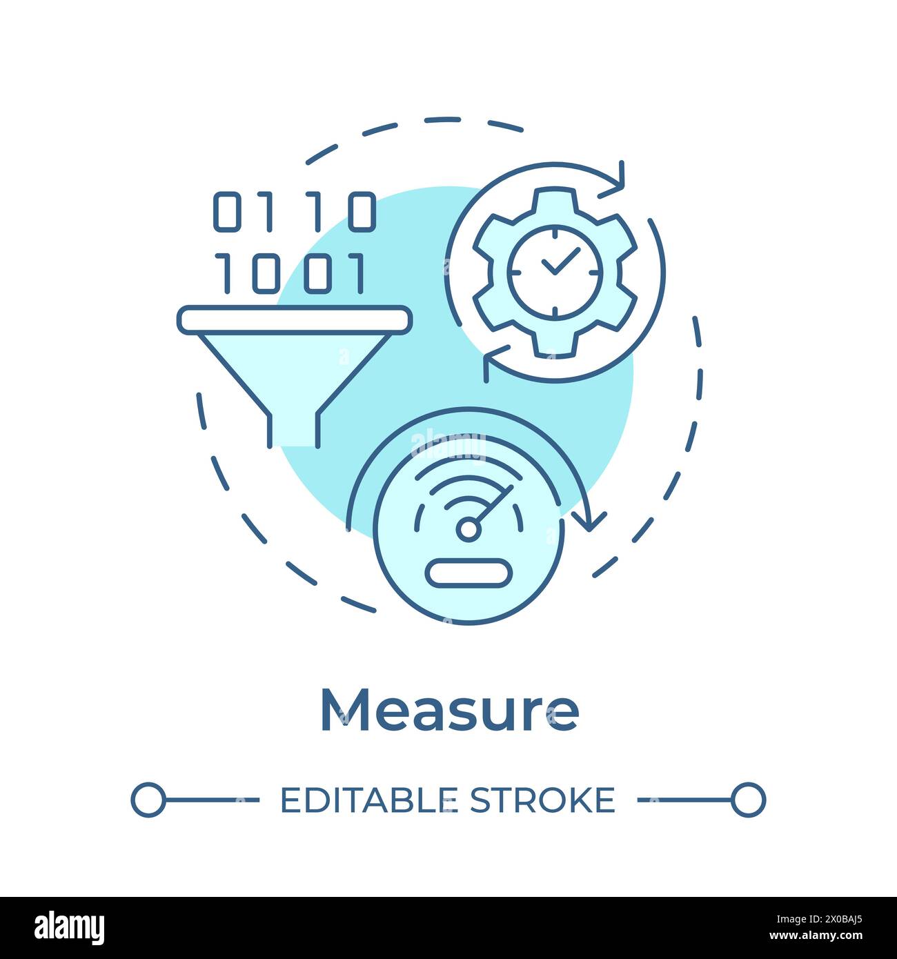 Sigma Measure Soft Blue Concept Symbol Stock Vektor