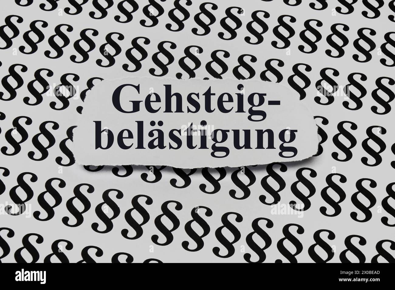 Paragrafen und Gehsteigbelästigung, 11.04.2024, Borkwalde, Brandenburg auf Paragrafen liegt der Schriftzug Gehsteigbelästigung. *** Paragrafen und Gehsteigbelästigung Paragrafen und Gehsteigbelästigung, 11 04 2024, Borkwalde, Brandenburg die Schrift Gehsteigbelästigung befindet sich auf Paragrafen Stockfoto