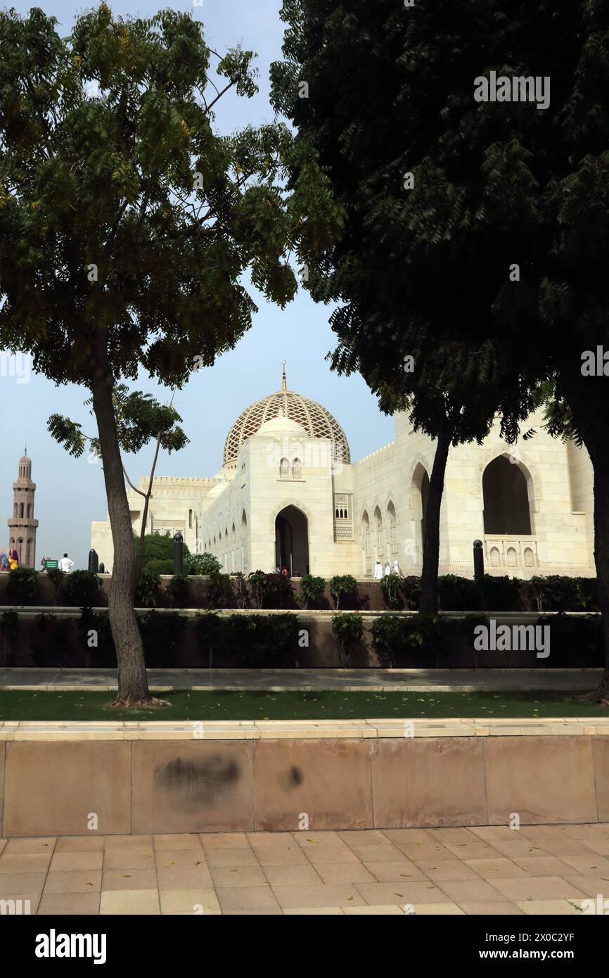Sultan Qaboos große Moschee und Gärten Muscat Oman Stockfoto