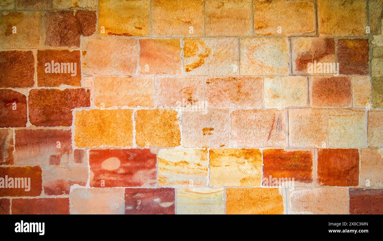 Abstraktes Strukturiertes Hintergrunddesign Aus Alten Ziegelwänden Stockfoto