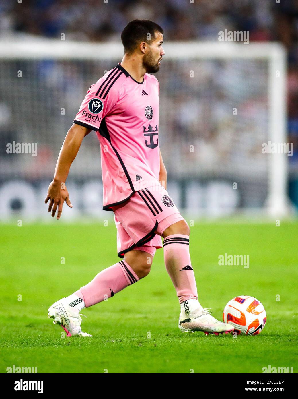 Guadalupe, Mexiko. April 2024. GUADALUPE, MEXIKO - 10. APRIL: Spiel zwischen CF Monterrey und Inter Miami im Viertelfinale Leg 2 von 2 des CONCACAF Champions Cup im BBVA Stadium am 10. April 2024 in Guadalupe, Mexiko. (Foto: Toby Tande/PxImages) Credit: PX Images/Alamy Live News Stockfoto