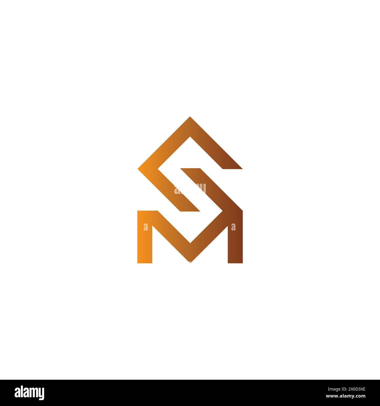 SM-Logo-Design. Buchstabe SM Symbol Vektor Stock Vektor