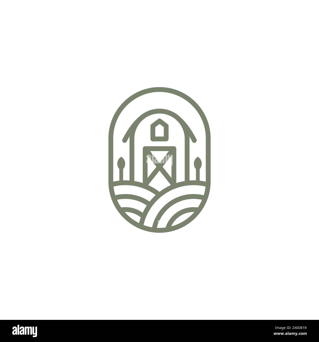 Farm Ranch-Logo. Home-Symbol Stock Vektor