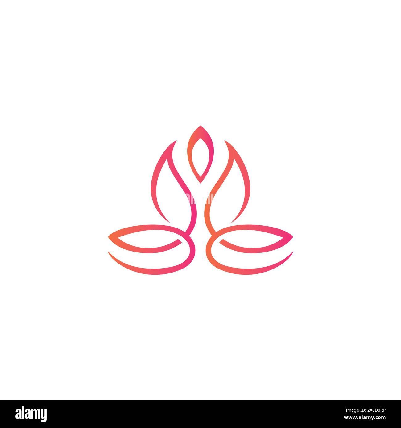 Lotus Yoga Logo. Blume Lotus Symbol Stock Vektor
