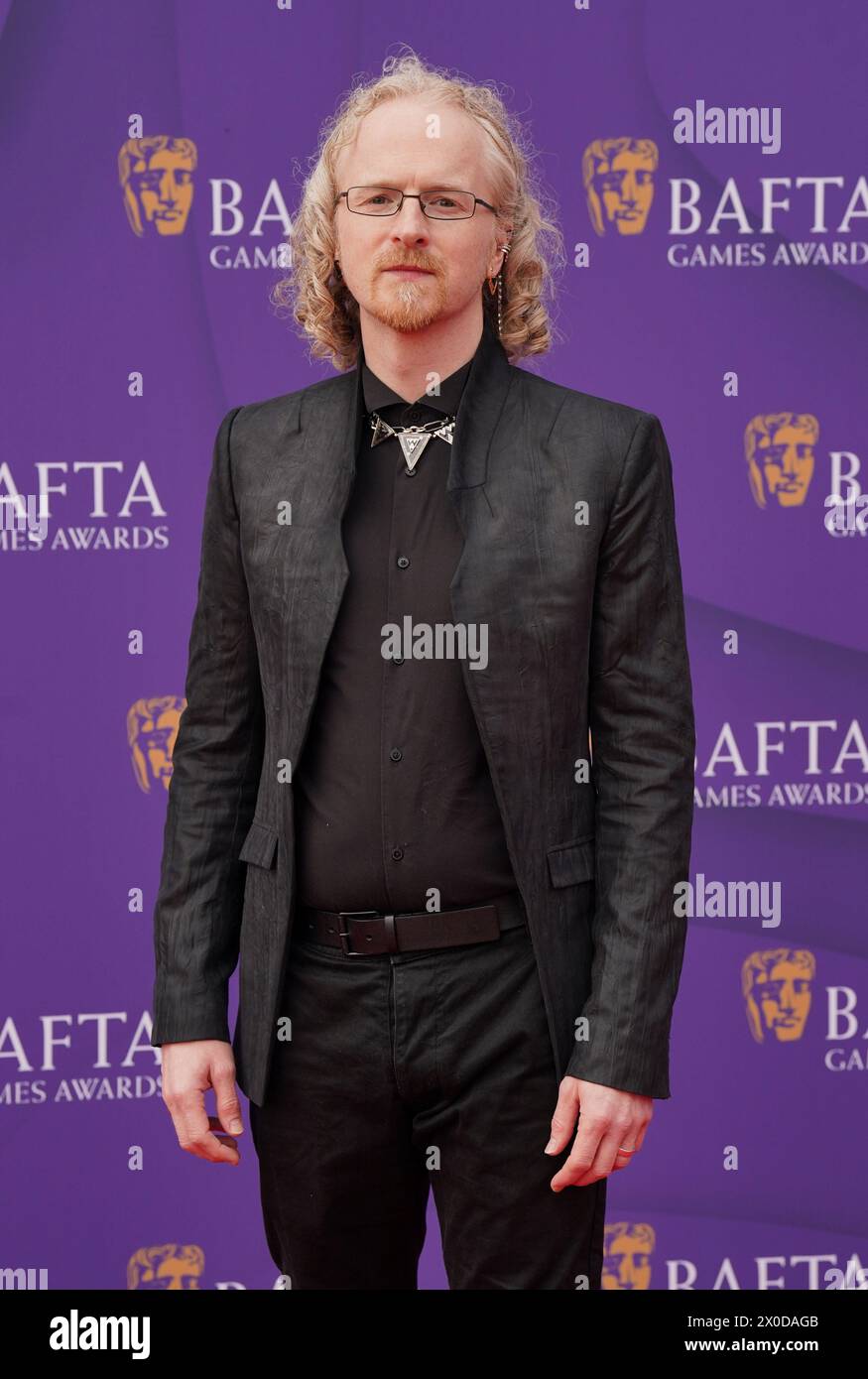 Luke Hebblethwaite nimmt an den BAFTA Games Awards in der Queen Elizabeth Hall im Southbank Centre in London Teil. Bilddatum: Donnerstag, 11. April 2024. Stockfoto