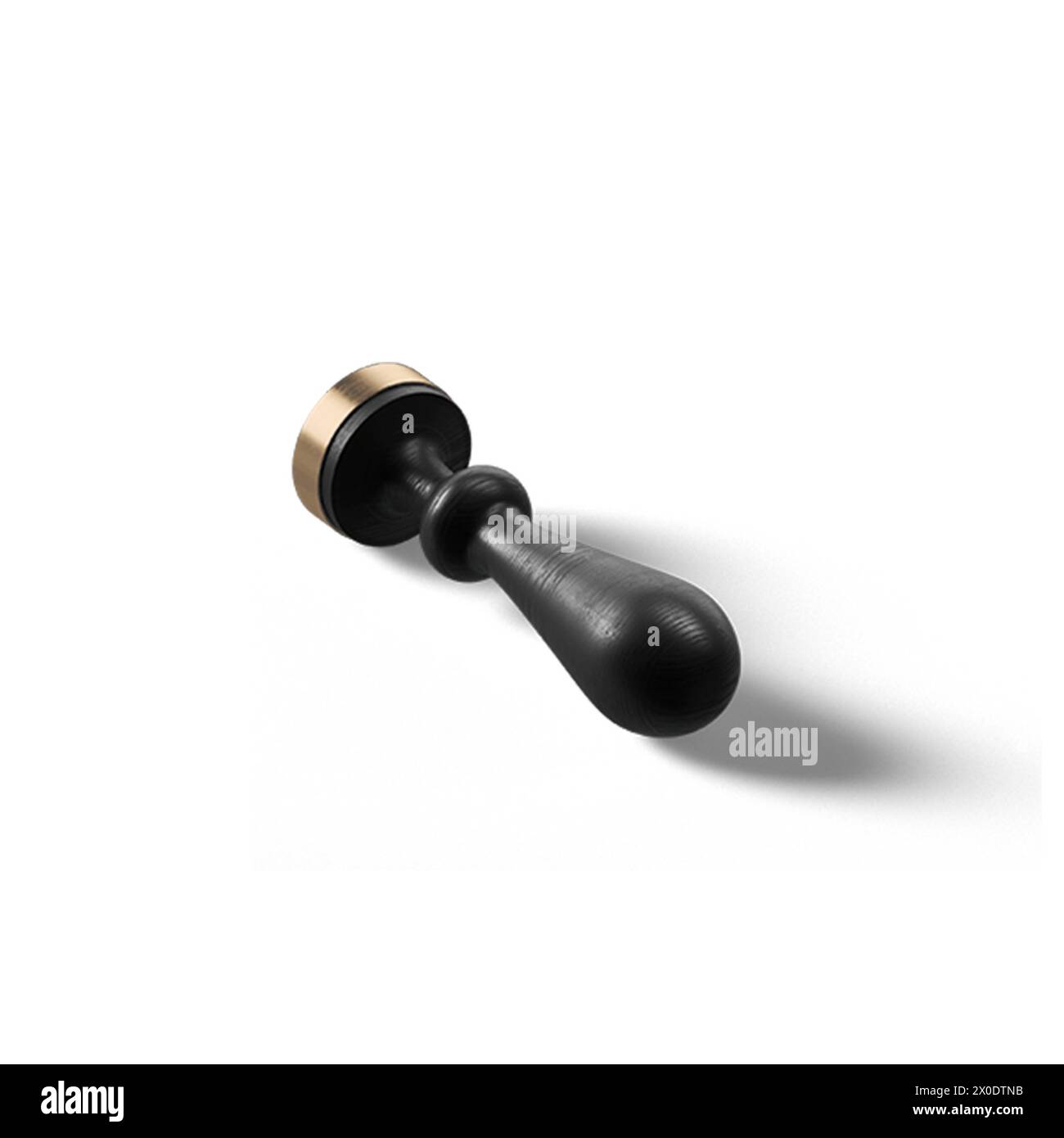 Creative Concept isometrischer Stempel, isoliert vor unauffälligem Hintergrund, passend für Ihre Asset-Elemente. Stockfoto