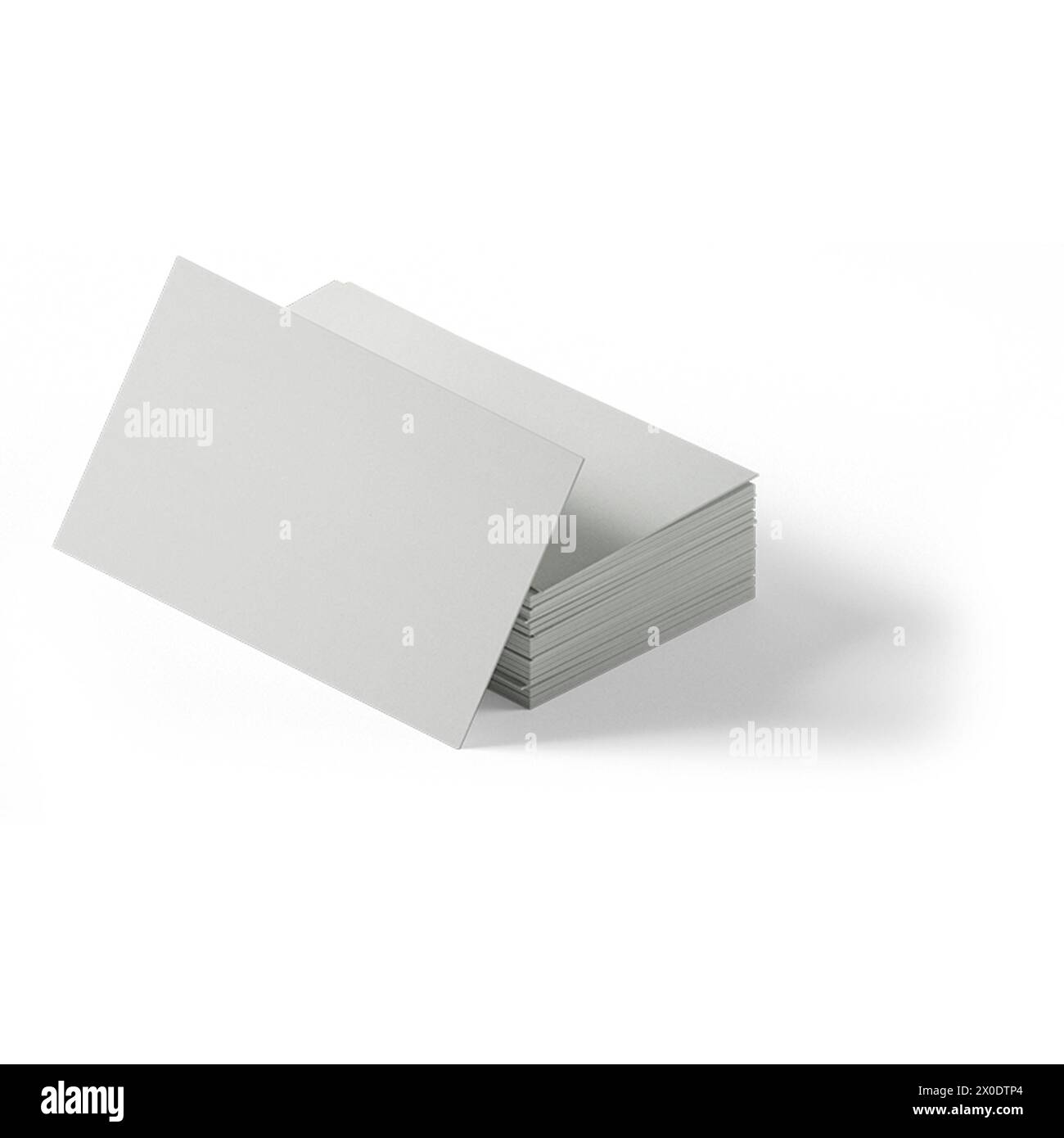 Kreatives Konzept isometrische verschiedene Visitenkarten isoliert vor einfachem Hintergrund , passend für Ihre Asset-Elemente. Stockfoto