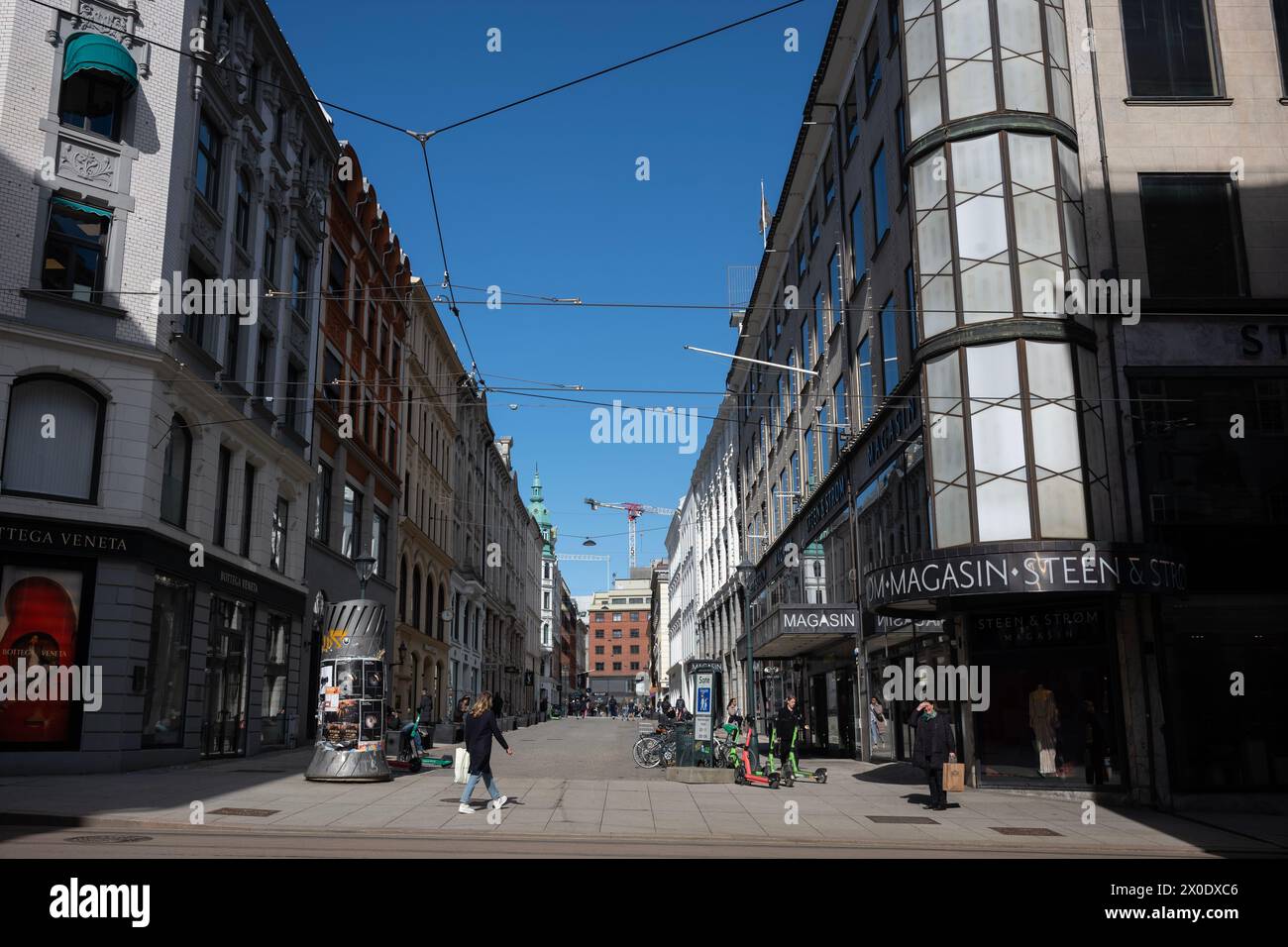 Prinsens Gate, Oslos ältestes Viertel; dies ist der Teil der Stadt, der von König Chistian IV. Nach dem Stadtbrand 1624 in Norwegen, Skandinavien gegründet wurde Stockfoto