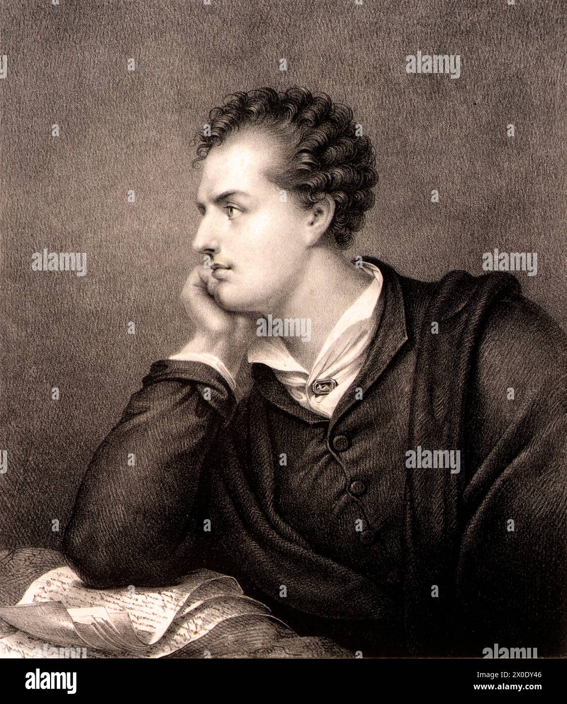 Lord Byron von Rembrandt Peale 1825 Stockfoto