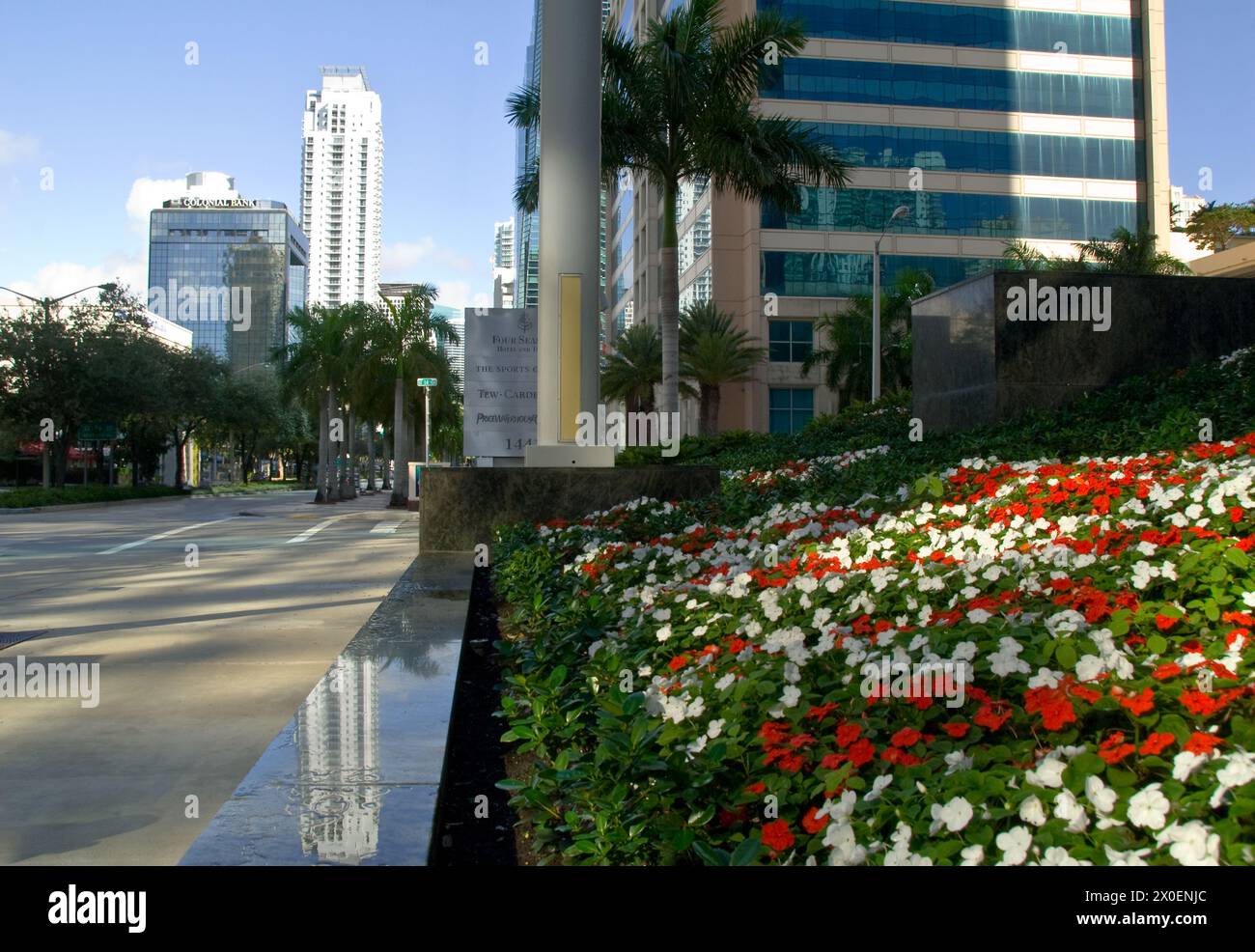 Brickell Avenue Bürotürme und Wohnungen im Finanzviertel in Miami, Florida - USA Stockfoto
