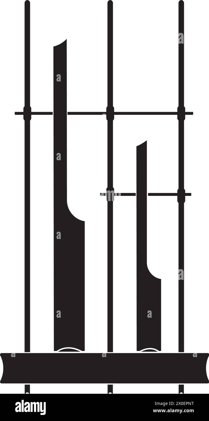 Angklung Icon, indonesische traditionelle Musik Vektor Design Vorlage Stock Vektor