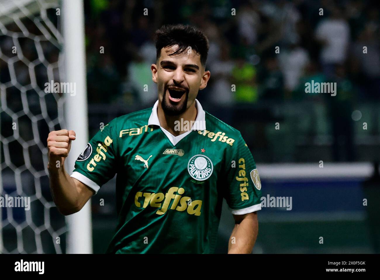 Sao Paulo, Brasilien. April 2024. Spiel zwischen Palmeiras und Liverpool von Uruguay für die 2. Runde der Gruppenphase der Copa Libertadores 2024 im Allianz Parque am Donnerstag, den 11. Foto: Adriana Spaca/SPP (Adriana Spaca/SPP) Foto: SPP Sport Pressefoto. /Alamy Live News Stockfoto