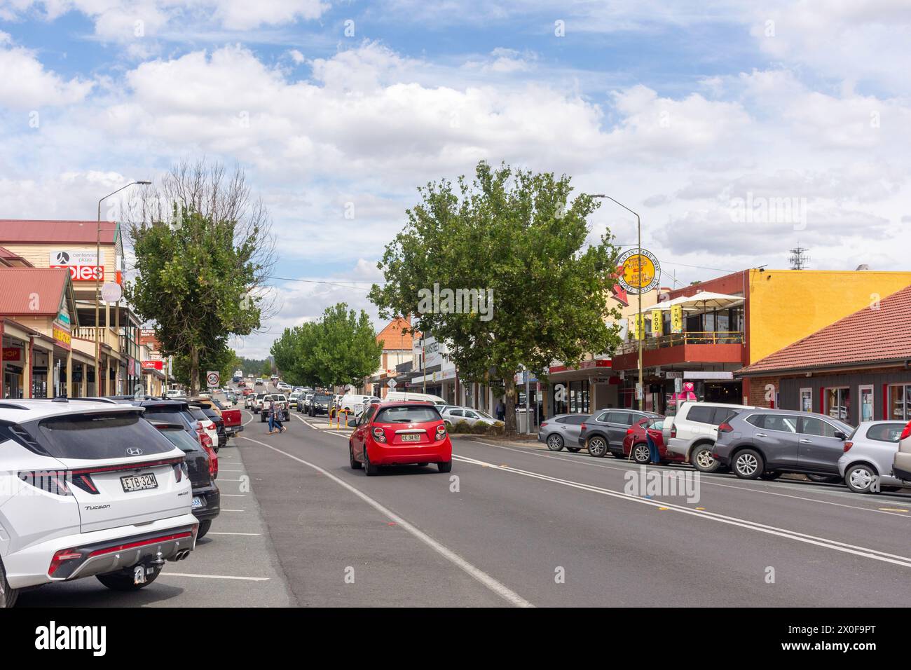 Straßenszene, Commissioner Street, Cooma, New South Wales, Australien Stockfoto