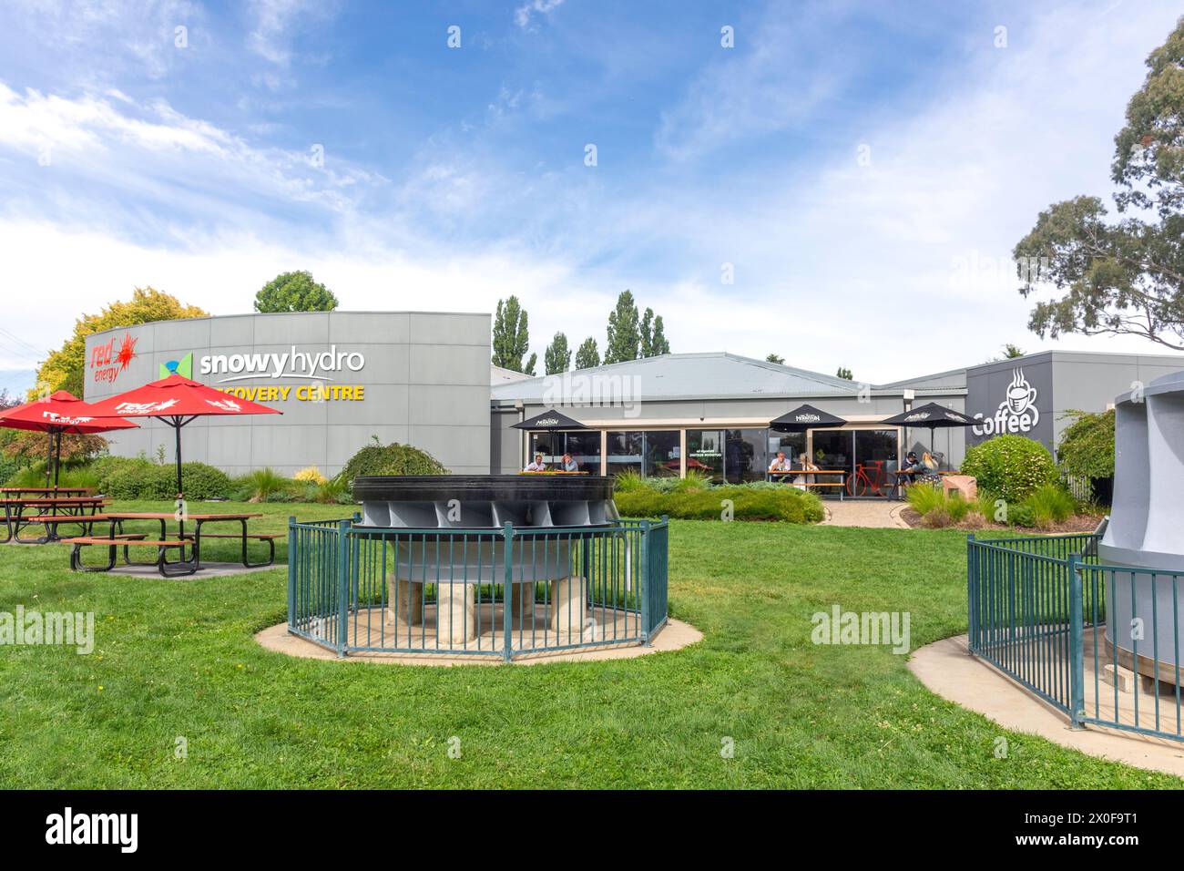 Snowy Hydro Discovery Centre and Cafe, Monaro Hwy, Cooma, New South Wales, Australien Stockfoto